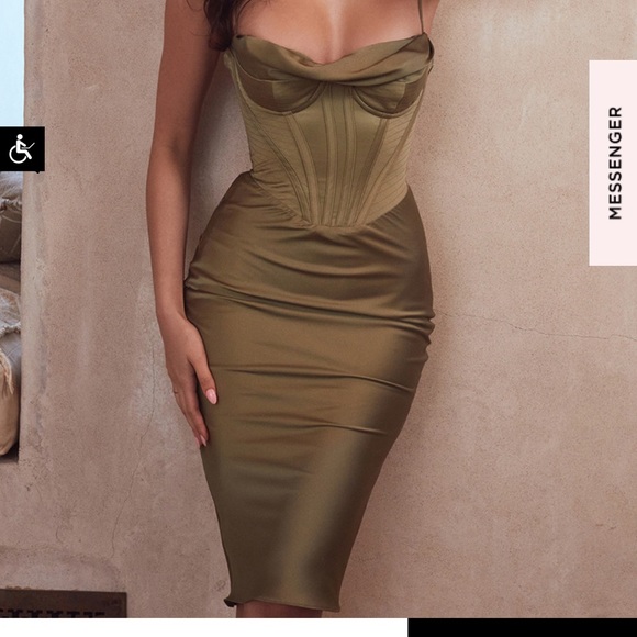 “House of CB” Myrna Midi Corset Dress - Picture 3 of 9